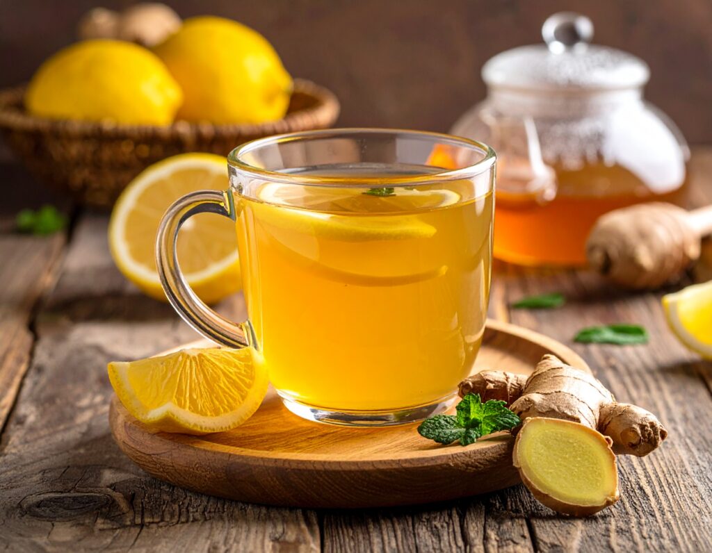 Infusión de jengibre y miel con limón: alivio para garganta irritada y congestión
